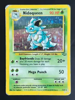 Nidoqueen 7/64 Holo Rare - Pokemon TCG Jungle - MP - Image 1