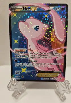 Mew EX RC24 Pokemon Legendary Treasures BLACK WHITE FULL ART POKEMON 2013 MINT - Image 1