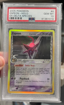 2005 Pokemon EX Delta Species Espeon Holo #4 PSA 10 GEM MINT - Image 1
