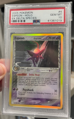 2005 Pokemon EX Delta Species Espeon Holo #4 PSA 10 GEM MINT - Image 3