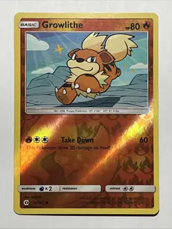 Growlithe 21/149 - Pokemon TCG Sun & Moon (2017) - Reverse Holo - Image 1