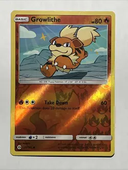 Growlithe 21/149 - Pokemon TCG Sun & Moon (2017) - Reverse Holo - Image 2