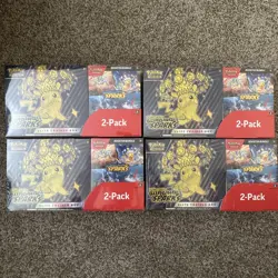 Brand New Pokemon Surging Sparks ETB + Booster Bundle Costco Sealed Lot of 4 - Image 1