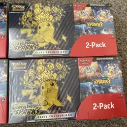 Brand New Pokemon Surging Sparks ETB + Booster Bundle Costco Sealed Lot of 4 - Image 3