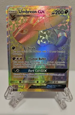 Umbreon GX #154 Pokemon Sun & Moon RAINBOW SECRET FULL ART POKEMON 2017 MINT - Image 1