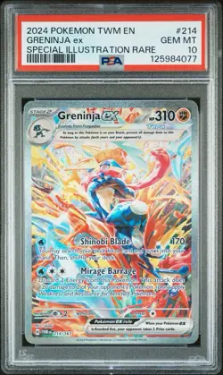 Pokemon Greninja EX Twilight Masquerade Special Illustration #214 PSA 10 - Image 1