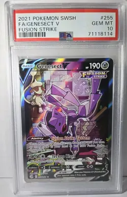 2021 Pokemon SWSH - Genesect V (Alternate Full Art) 255/264 - PSA 10 Gem Mint - Image 1