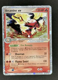 Pokemon Card-Arcanine Ex-Ex Legend Maker-Holo-83/92-ENG - Image 1