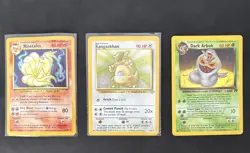 Vintage Pokemon Card holo lot of 3: Ninetails, Kangaskhan, Dark Arbok. BASE SET - Image 1