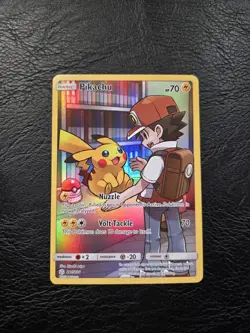 Pokemon TCG Sun & Moon Cosmic Eclipse Pikachu Card 241/236 Secret Rare Holo - Image 1