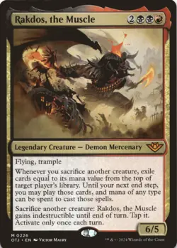 MTG Rakdos, the Muscle Normal NM Outlaws of Thunder Junction Magic 226 - Image 1