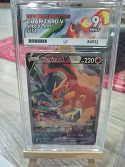 Pokemon 2022 Brilliant Stars Charizard v Full Alternate Art #154/172 ACE MINT 9 - Image 1