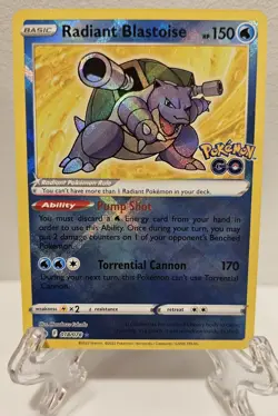 Radiant Blastoise #18 Pokemon Go SWSH POKEMON 2022 MINT - Image 1