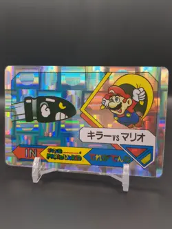 Mario Bullet Bill #18 Holo Super Mario World BROS Card BANPRESTO 1992 Japan B1 - Image 1