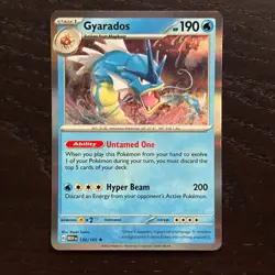 Gyarados 130/165 Pokemon 151 Scarler & Violet Holo Rare Card NM - Image 1