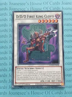 DOOD-EN038 D/D/D First King Clovis Yu-Gi-Oh Card 1st Edition New - Image 1