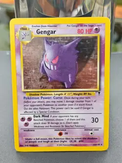 Pokemon Gengar TCG Legendary Collection Holo Card 11/110 Rare - Image 1