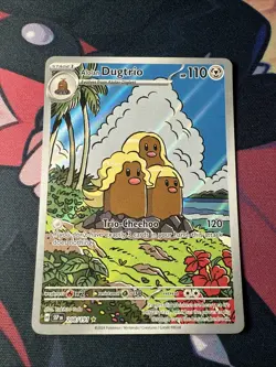 Pokemon TCG Alolan Dugtrio Holo Illustration Rare Card 208/191 Surging Sparks - Image 1