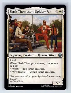 Flash Thompson, Spider-Fan #7 Regular Uncommon MTG 2025 Marvel's Spider-Man - Image 1