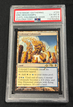 MTG Celestia Colonnade signed by artist Eric Deschamps PSA 6 Auto 9 - Image 1