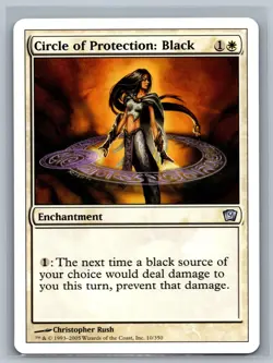 Magic MTG 9th Edition Circle of Protection: Black #10/350 TCG CCG Ninth - Image 1