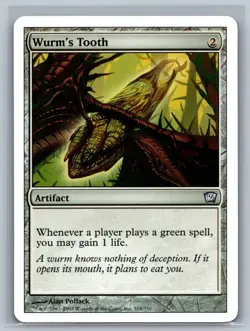Magic The Gathering 9th Edition Wurm's Tooth #316/350 MTG TCG CCG Ninth - Image 1