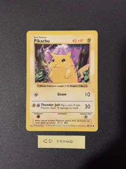 1999 Pokemon Shadowless Base Set CD Promo Pikachu 58/102 - Image 1