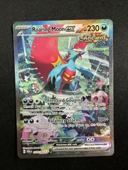 Roaring Moon ex 251/182 Sv04: Paradox Rift Holo Pokemon English - Image 1