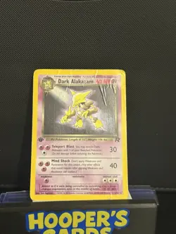 Pokemon 1st Edition Dark Alakazam Team Rocket 1/82 Holo Rare HP - Image 1