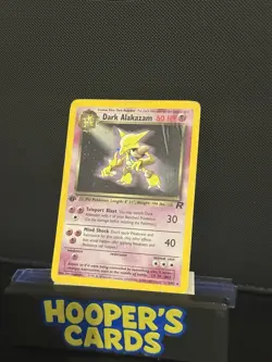 Pokemon 1st Edition Dark Alakazam Team Rocket 1/82 Holo Rare HP - Image 2