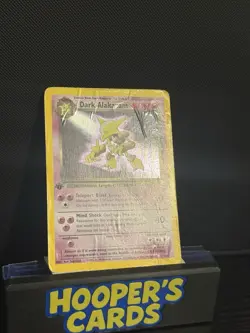 Pokemon 1st Edition Dark Alakazam Team Rocket 1/82 Holo Rare HP - Image 3