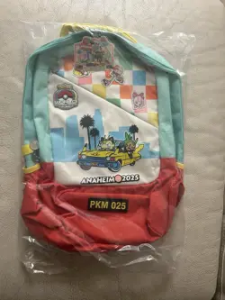 Pokemon Sealed Backpack Rucksack - Pikachu Car Anaheim Worlds 2025 - New - Image 1