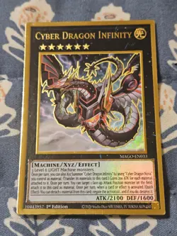 Cyber Dragon Infinity GOLD Rare Alternate Art - MAGO-EN033 Yugioh - Image 2