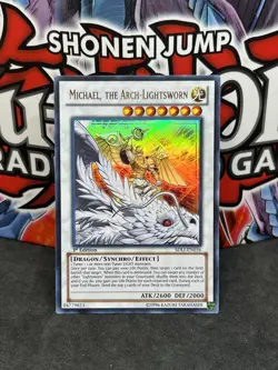 Yugioh Michael, The Arch-Lightsworn SDLI EN036 Ultra Rare 1st Edition NM - Image 1