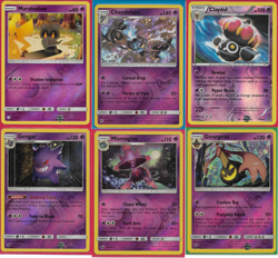 POKEMON 6 CARD REVERSE HOLO PSYCHIC LOT WITH MARSHADOW - Image 1