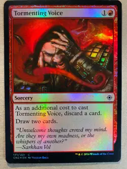 MTG 1x FOIL Tormenting Voice Conspiracy Take The Crown Magic the Gathering x1 NM - Image 1