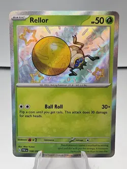 Pokemon TCG Rellor Scarlet & Violet: Paldean Fates 108/091 Holo Shiny Rare - #5 - Image 1