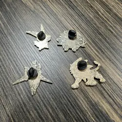 4 Pokemon Enamel Pin Badge Lot 2016 Solgaleo/ Beedrill/ Shaymin/ Victini - Image 3