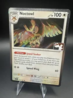 2025 Pokemon Stamped Prize Pack Series 7 Noctowl 115/142 Cosmo Pack Fresh - NM - Image 1