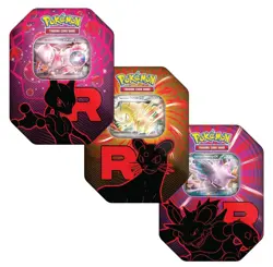 Pokemon TCG: Team Rocket Tin (x3 Tins - x1 Of Each Variant) New In Hand - Image 1