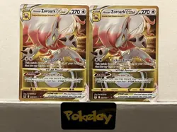 (x2) Pokemon TCG Hisuian Zoroark VSTAR Sword & Shield - Lost Origin 213/196 - Image 1