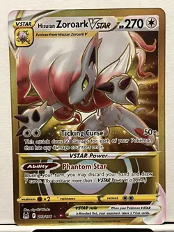 (x2) Pokemon TCG Hisuian Zoroark VSTAR Sword & Shield - Lost Origin 213/196 - Image 2