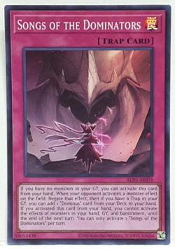 Yugioh Asian-English Songs of the Dominators ALIN-AE078 Super Rare - Image 1