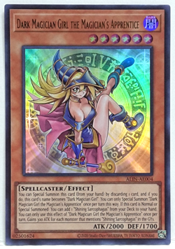 Yugioh Asian-English Dark Magician Girl the Magician's Apprentice ALIN-AE004 UR - Image 1