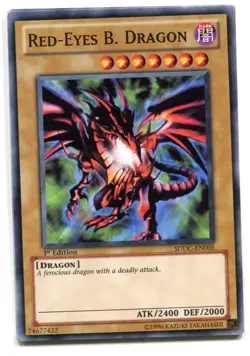 Yu-Gi-Oh! Red Eyes B. Dragon Common englisch SDDC-EN005 Rotaugiger Schwarzer Dra - Image 1