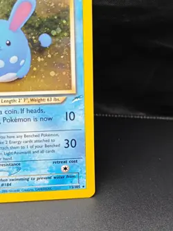 Pokemon TCG Light Azumarill Holo Card 13/105 Neo Destiny WOTC - Image 4