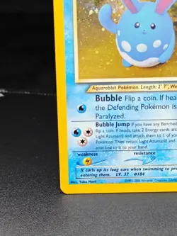 Pokemon TCG Light Azumarill Holo Card 13/105 Neo Destiny WOTC - Image 5