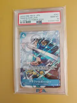 PSA 10 V-Jump Promo Trafalgar Law One Piece Giapponese Card Game Mint - Image 1