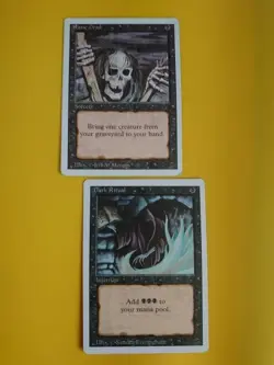 Dark Ritual & Raise Dead. Magic the Gathering 2 Card. Revised. Old Vintage. - Image 1