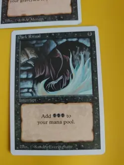 Dark Ritual & Raise Dead. Magic the Gathering 2 Card. Revised. Old Vintage. - Image 3